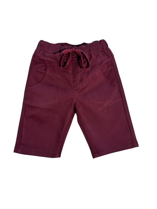 Basic Mahroon Shorts For Kids