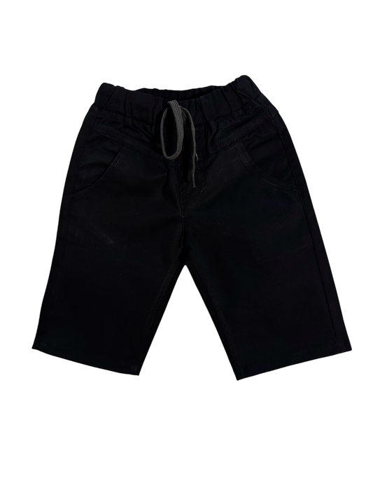 Basic Black Shorts For Kids